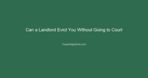 landlord evict without going court