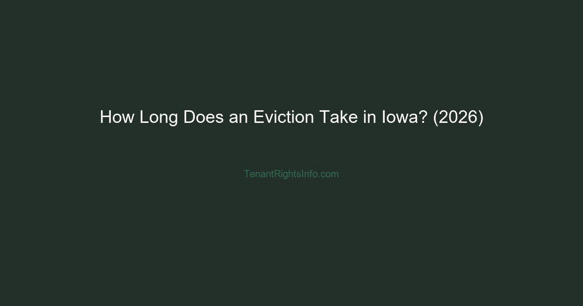 how long does an eviction take in iowa
